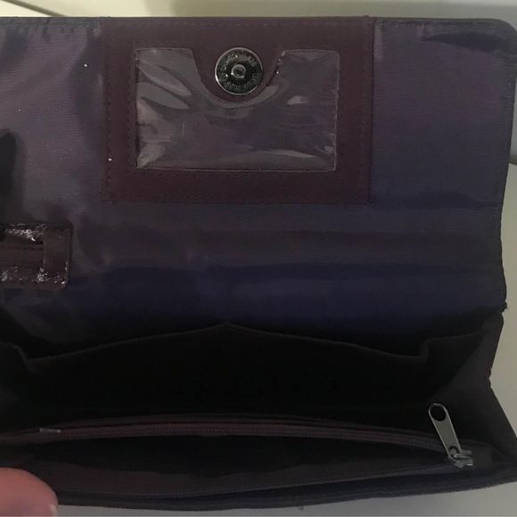 Large Kenneth Cole Reaction purple wallet clutch. - Picture 5 of 6